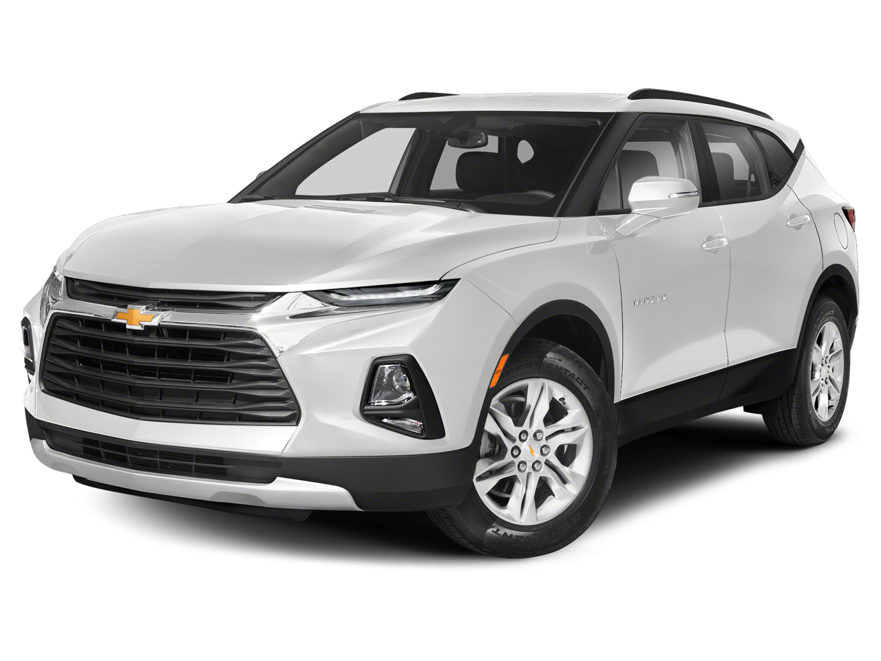 2021 Chevrolet Blazer LT in Summit White — front three-quarter view