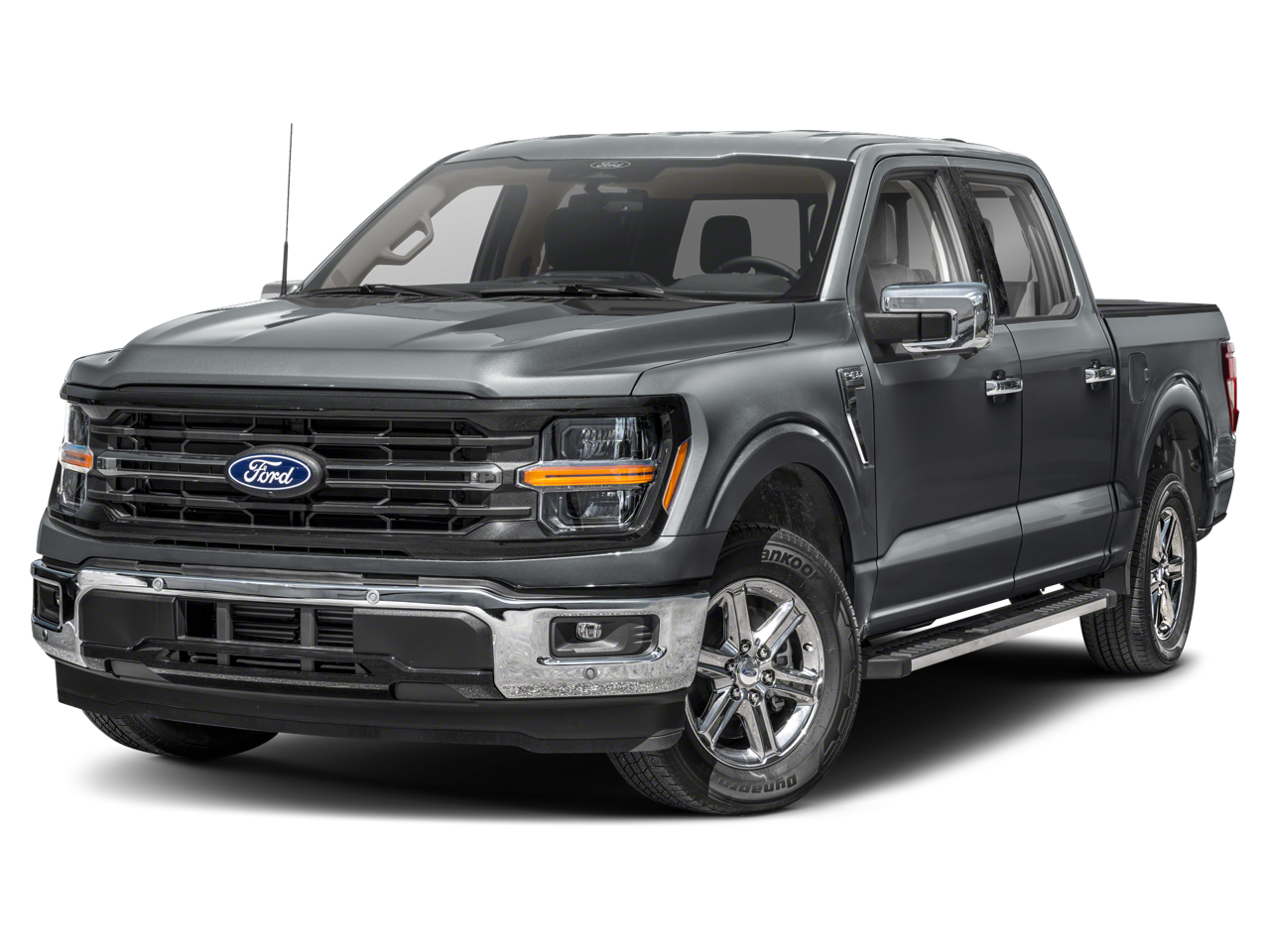 2024 Ford F-150 XLT in Gray Metallic — front three-quarter view