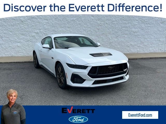 2026 Ford Mustang GT Premium in Oxford White — front three-quarter view