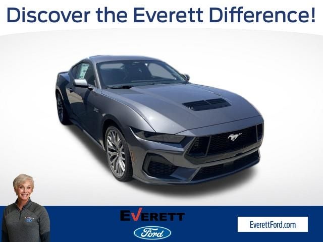 2026 Ford Mustang GT Premium in Carbonized Gray Metallic — front three-quarter view