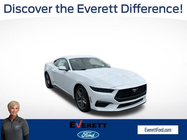 2026 Ford Mustang EcoBoost Premium in Oxford White — front three-quarter view