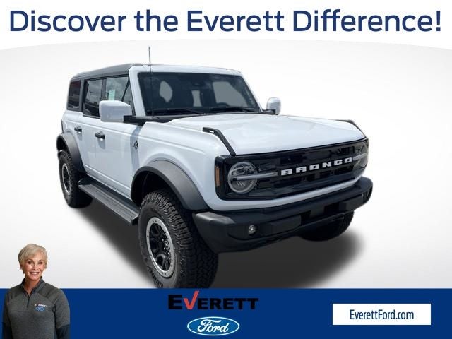 2026 Ford Bronco Outer Banks in Oxford White — front three-quarter view