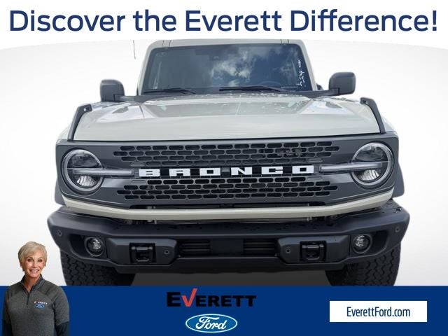 2026 Ford Bronco Badlands in Desert Sand — front three-quarter view