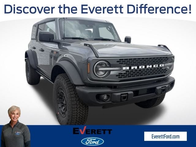 2026 Ford Bronco Badlands in Carbonized Gray Metallic — front three-quarter view