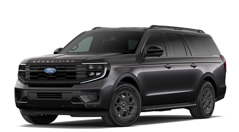 2027 Ford Expedition Max Active in Dark Matter Gray Metallic — front three-quarter view