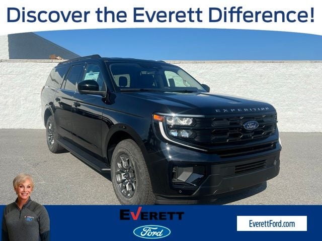 2025 Ford Expedition Max ACTIVE in Agate Black Metallic — front three-quarter view