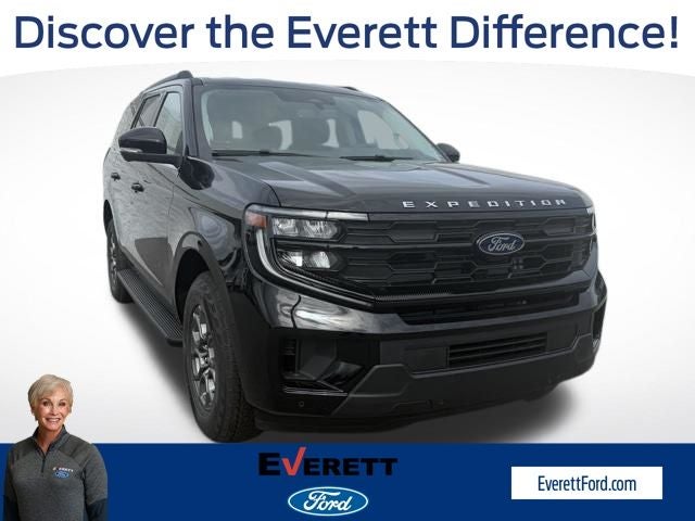 2026 Ford Expedition Active in Agate Black Metallic — front three-quarter view