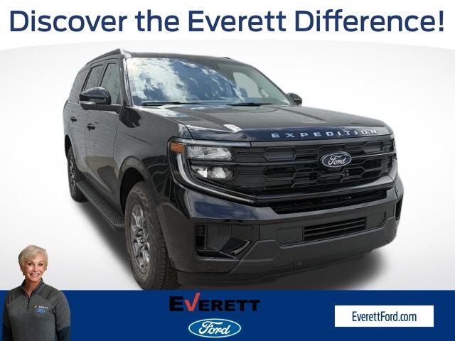 2026 Ford Expedition Active in Agate Black Metallic — front three-quarter view