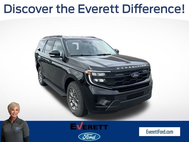 2026 Ford Expedition Active in Agate Black Metallic — front three-quarter view