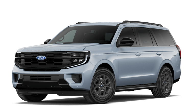 2027 Ford Expedition Active in Gray — front three-quarter view