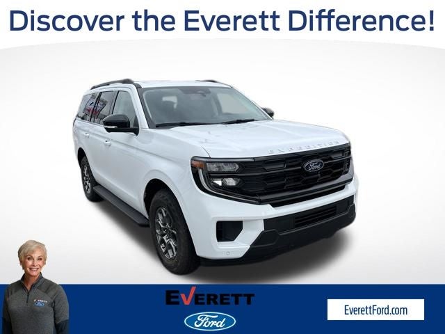 2026 Ford Expedition Active in Oxford White — front three-quarter view