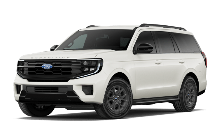 2027 Ford Expedition Active in White Metallic — front three-quarter view