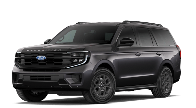 2027 Ford Expedition Active in Dark Matter Gray Metallic — front three-quarter view