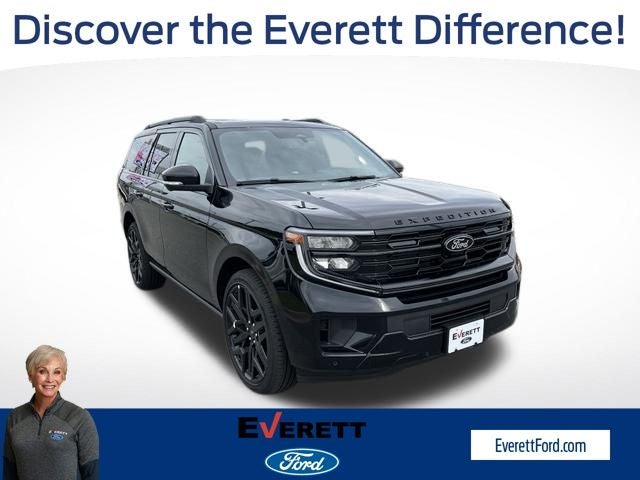 2026 Ford Expedition Platinum in Agate Black Metallic — front three-quarter view