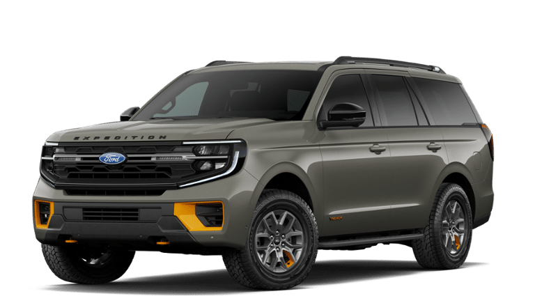 2027 Ford Expedition Tremor in Gray — front three-quarter view