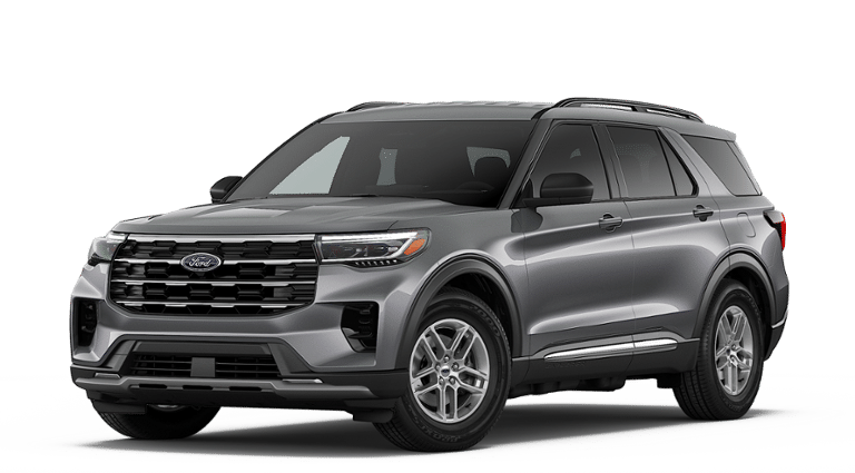 2026 Ford Explorer Active in Carbonized Gray Metallic — front three-quarter view