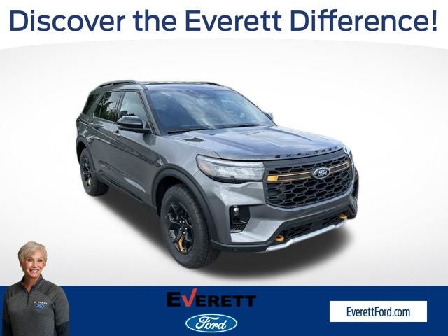2026 Ford Explorer Tremor in Carbonized Gray Metallic — front three-quarter view