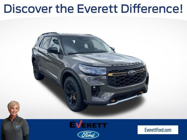 2026 Ford Explorer Tremor in Marsh Gray — front three-quarter view