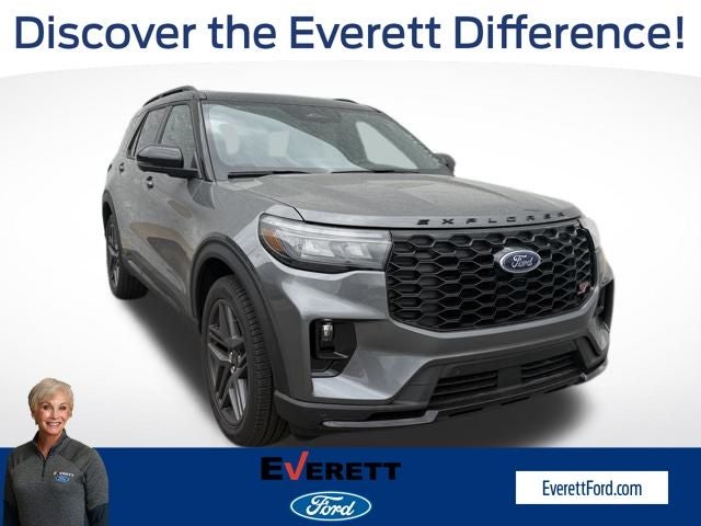 2026 Ford Explorer ST in Carbonized Gray Metallic — front three-quarter view