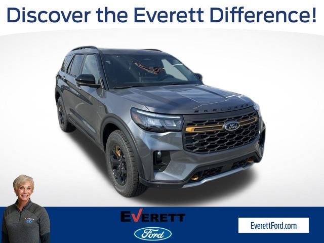 2026 Ford Explorer Tremor in Carbonized Gray Metallic — front three-quarter view