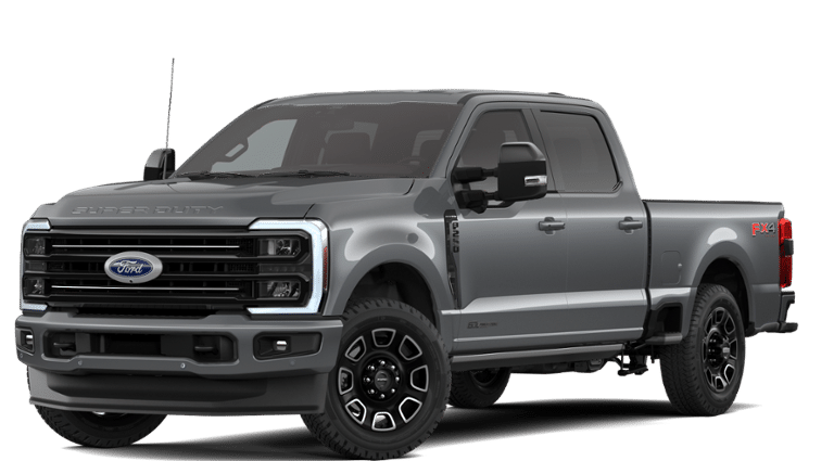 2026 Ford F-250SD Platinum in Carbonized Gray Metallic — front three-quarter view