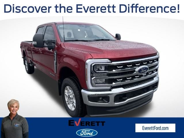 2026 Ford F-250SD XLT in Ruby Red Metallic — front three-quarter view