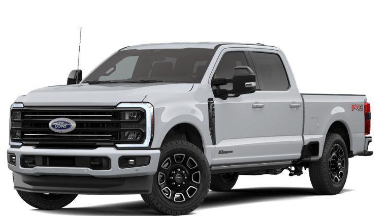 2026 Ford F-250SD Platinum in Avalanche — front three-quarter view