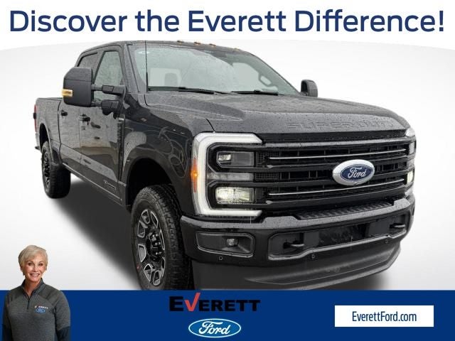 2026 Ford F-250SD Platinum in Agate Black Metallic — front three-quarter view