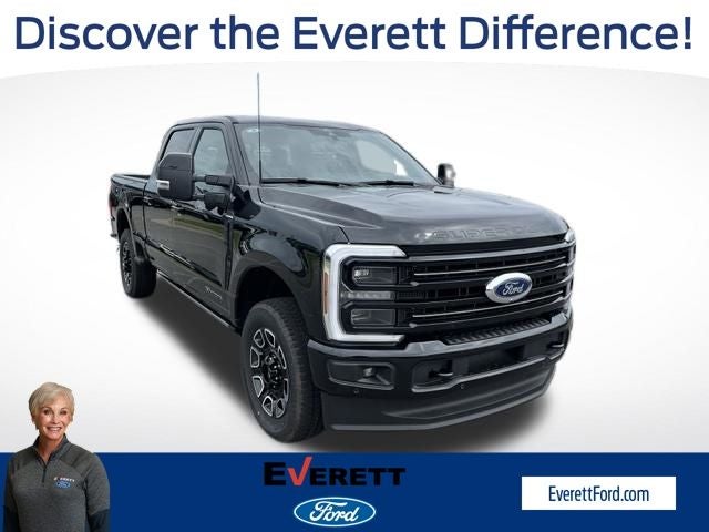 2026 Ford F-250SD Platinum in Agate Black Metallic — front three-quarter view