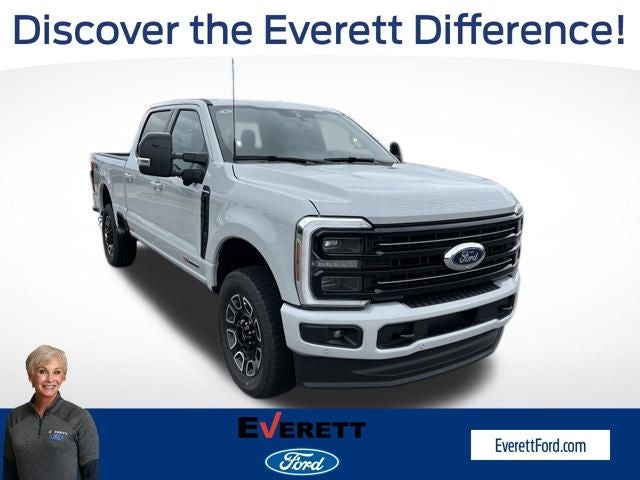 2026 Ford F-350SD Platinum in Avalanche — front three-quarter view