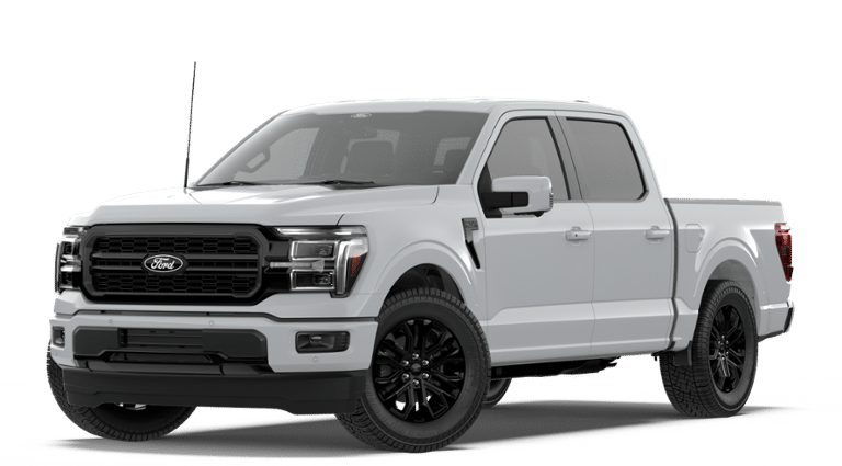 2026 Ford F-150 Lariat in Avalanche — front three-quarter view