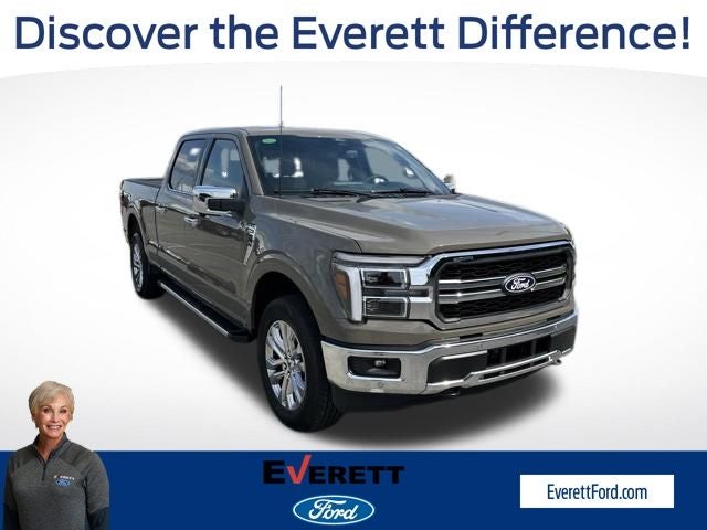 2026 Ford F-150 Lariat in Marsh Gray — front three-quarter view