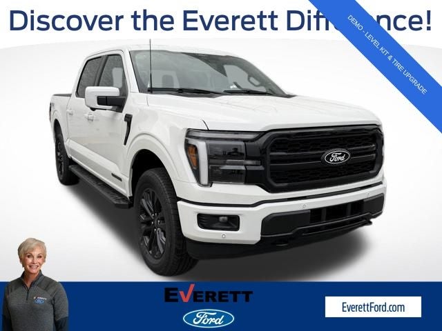 2026 Ford F-150 Lariat in Star White Metallic Tc — front three-quarter view