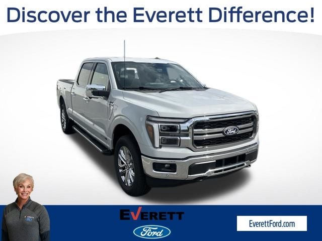 2026 Ford F-150 Lariat in Avalanche — front three-quarter view