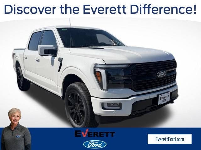 2026 Ford F-150 Platinum in Star White Metallic Tri-Coat — front three-quarter view