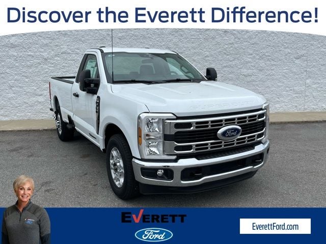 2026 Ford F-350SD XLT in Oxford White — front three-quarter view