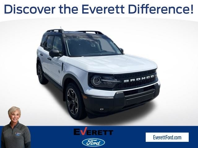 2026 Ford Bronco Sport Outer Banks in Oxford White — front three-quarter view
