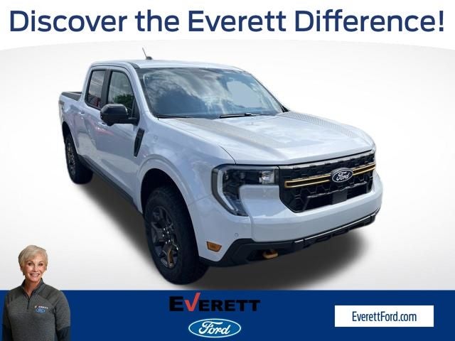 2026 Ford Maverick Tremor in Space White Metallic — front three-quarter view