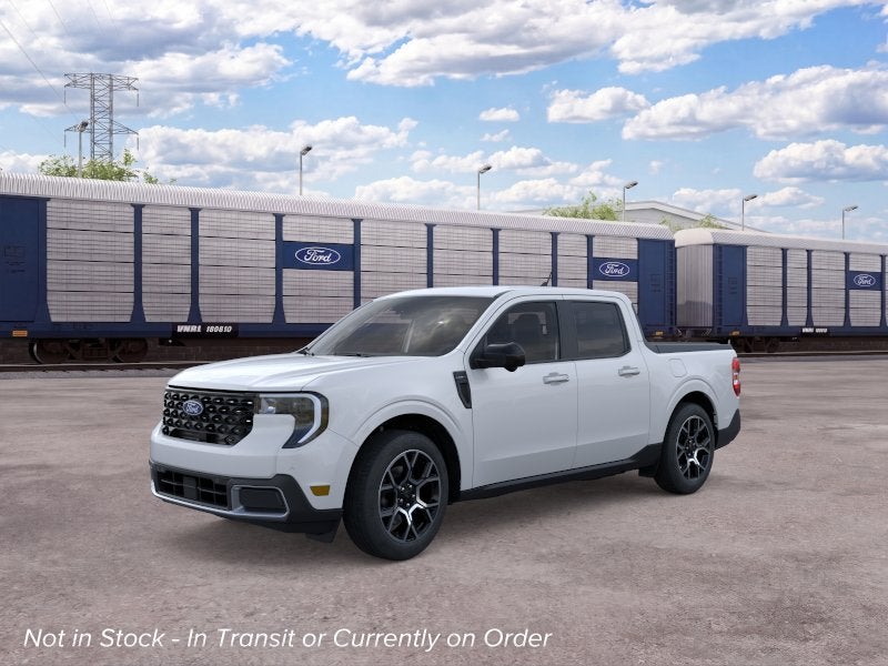 2026 Ford Maverick Lariat in Oxford White — front three-quarter view