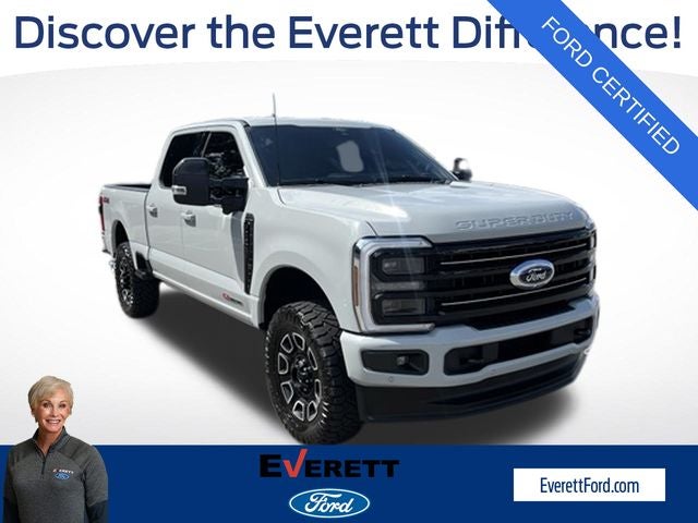 2026 Ford F-250SD Platinum in Avalanche — front three-quarter view