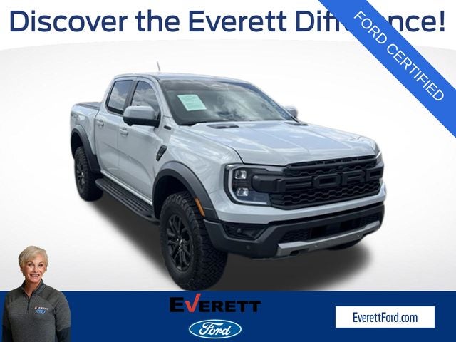 2026 Ford Ranger Raptor in Oxford White — front three-quarter view