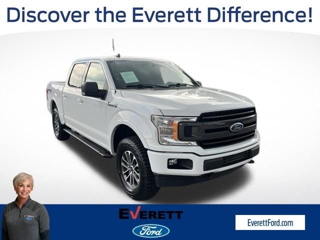 2020 Ford F-150 XLT in Oxford White — front three-quarter view