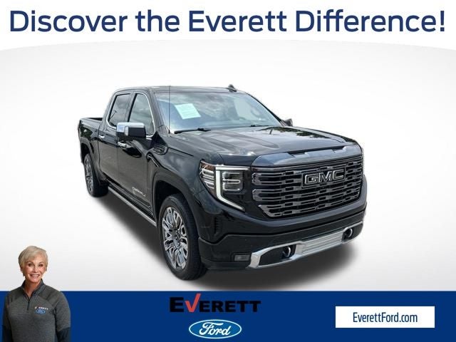 2024 GMC Sierra 1500 Denali Ultimate in Onyx Black — front three-quarter view